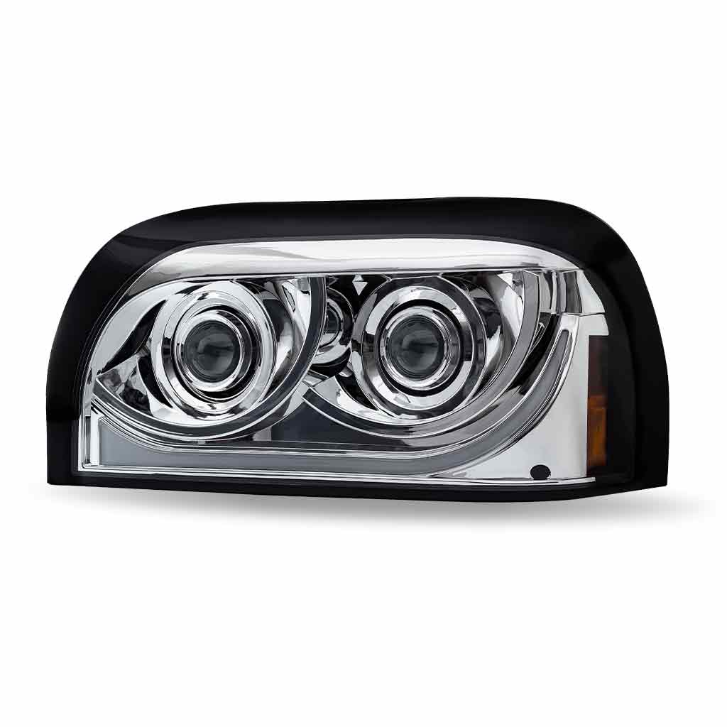 FTL. Century LED Projector Headlight Assembly with LED Glow Position, Turn & Marker Accent - Chrome (Driver Side) - Thumbnail 4