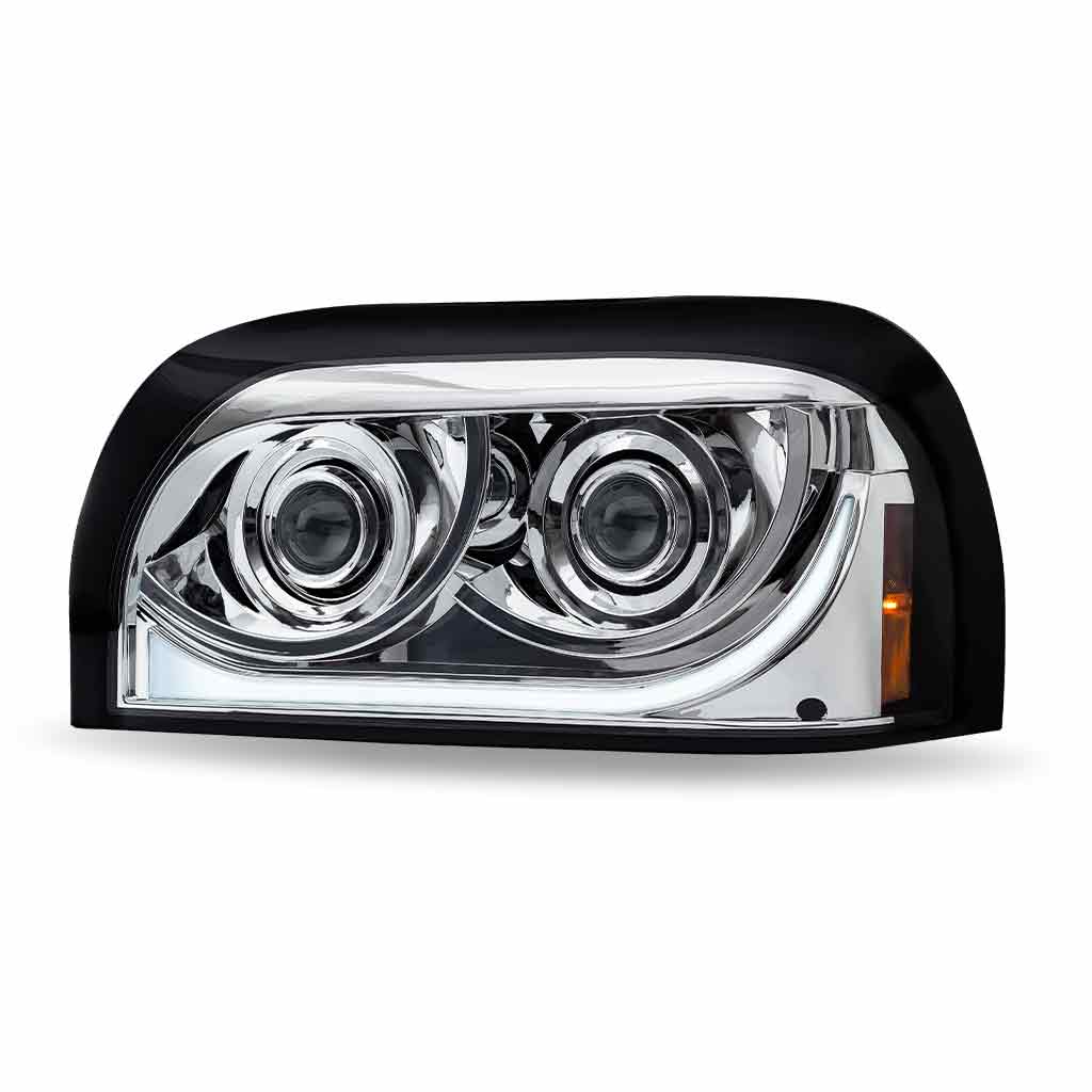 FTL. Century LED Projector Headlight Assembly with LED Glow Position, Turn & Marker Accent - Chrome (Driver Side) - Thumbnail 6