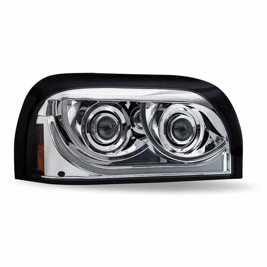 FTL. Century LED Projector Headlight Assembly with LED Glow Position, Turn & Marker Accent - Chrome (Passenger Side) - Thumbnail 6