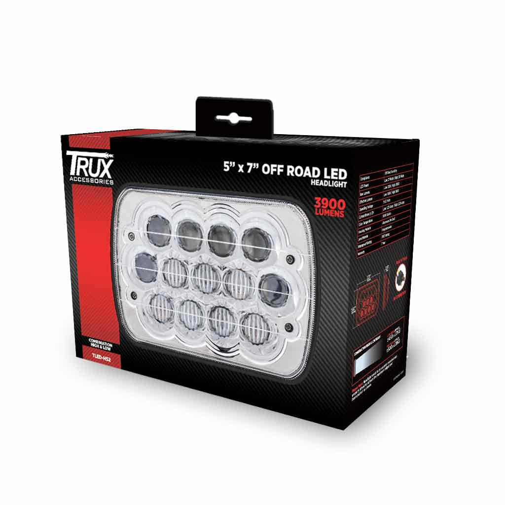 5" x 7" Off Road LED Headlight - Combination High & Low Beam | 3900 Lumens - Thumbnail 11