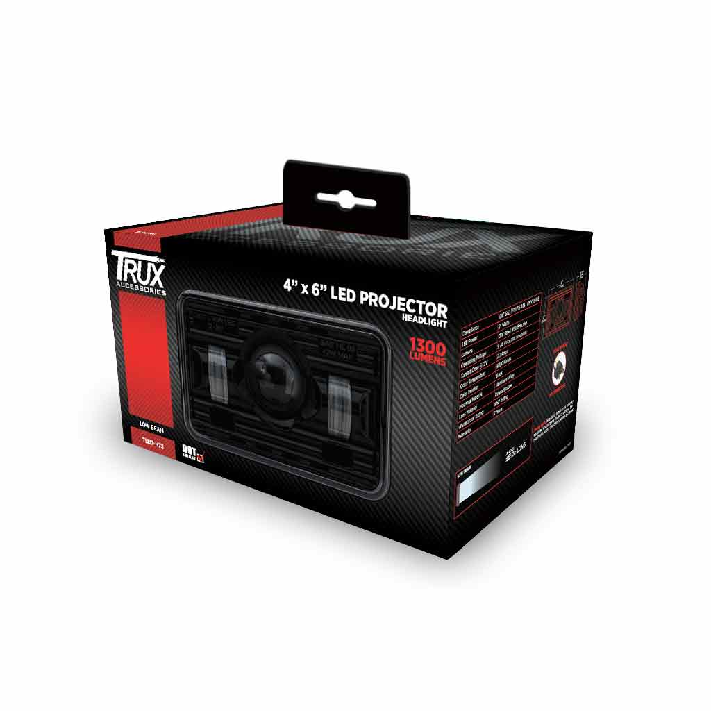 4" x 6" LED Projector Headlight - Low Beam | 1300 Lumens - Thumbnail 9