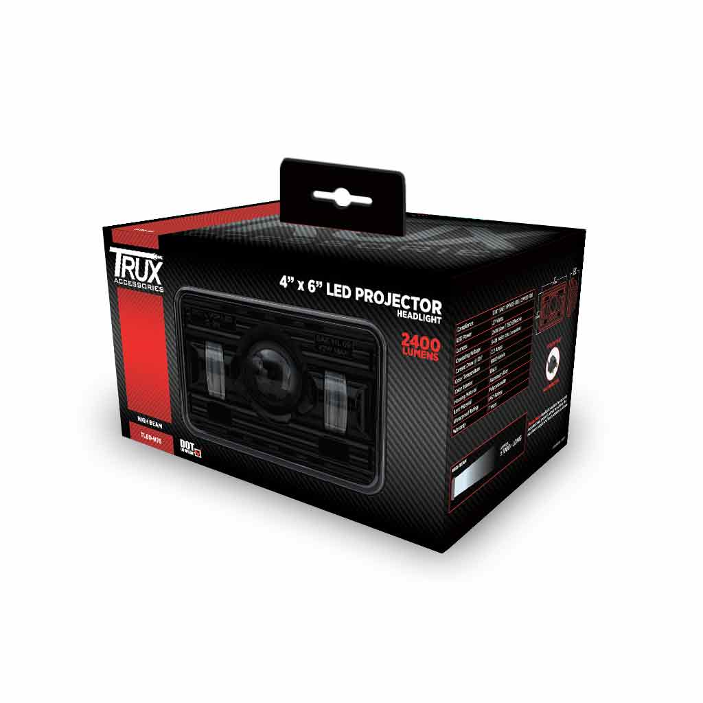 4" x 6" LED Projector Headlight - High Beam | 2400 Lumens - Thumbnail 11