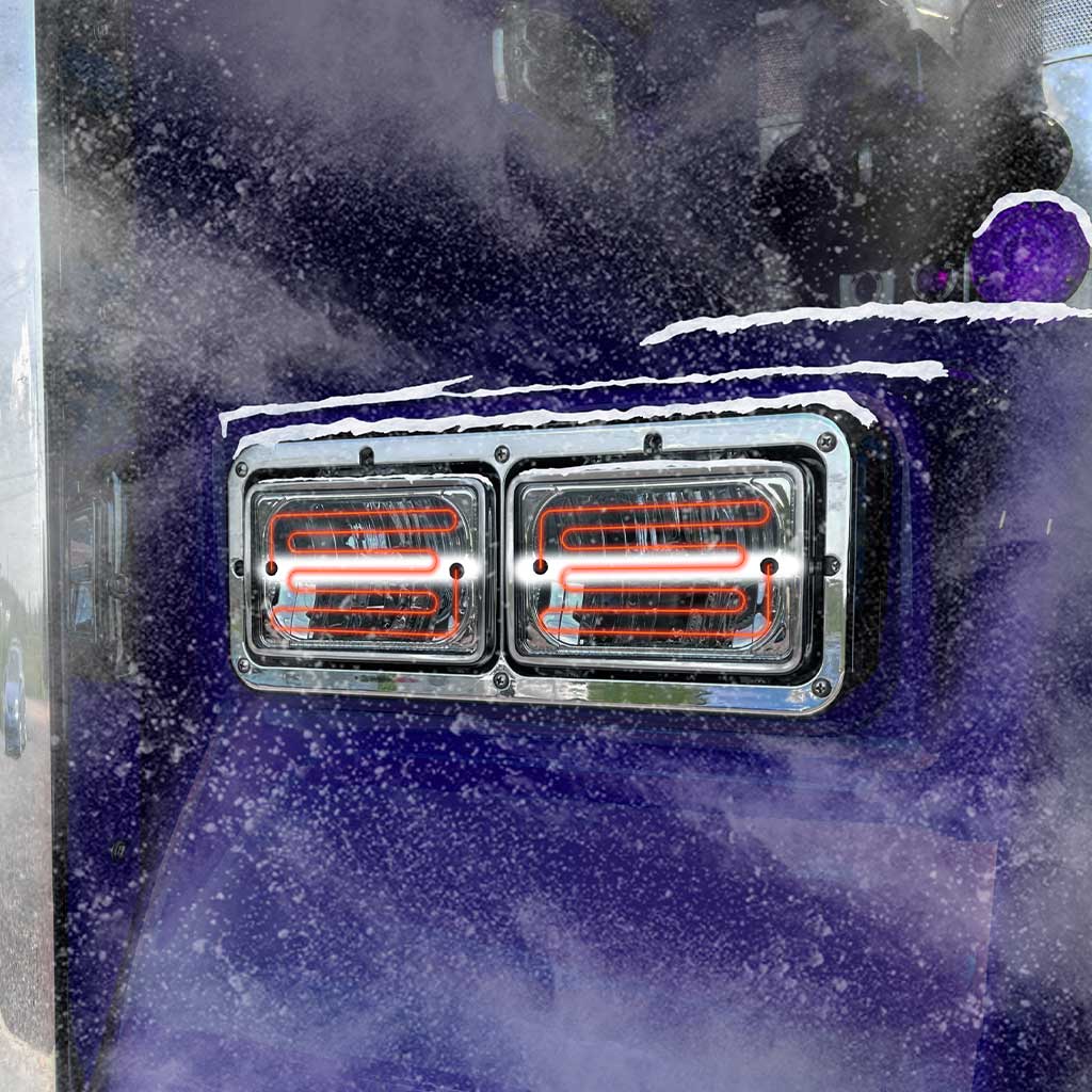 4" x 6" Heated LED Reflector Headlight with Glow Position LED Accent - Low Beam | 2200 Lumens