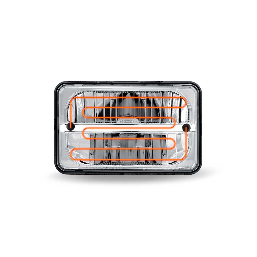 4" x 6" Heated LED Reflector Headlight with Glow Position LED Accent - Low Beam | 2200 Lumens - Thumbnail 8