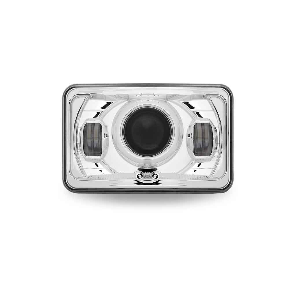 4" x 6" LED Projector Headlight with Optional Backlit Auxiliary - Low Beam | 1200 Lumens - Thumbnail 2