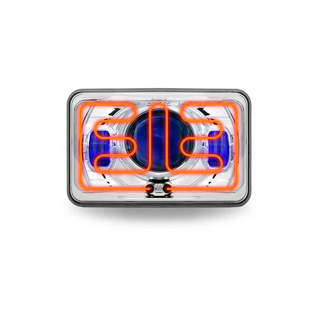 4" x 6" Heated LED Projector Headlight with Optional Backlit Auxiliary - High Beam | 2250 Lumens - Thumbnail 3