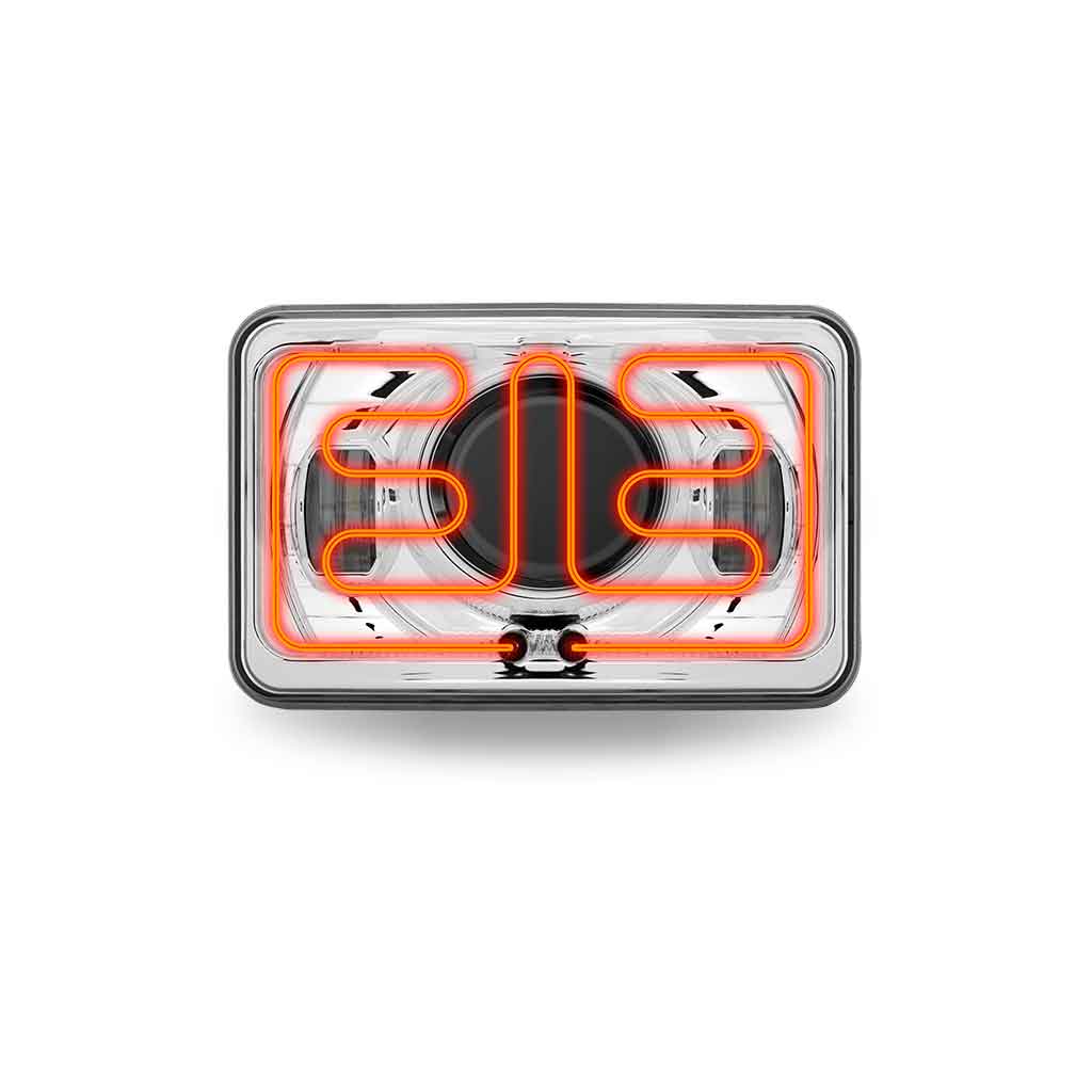 4" x 6" Heated LED Projector Headlight with Optional Backlit Auxiliary - High Beam | 2250 Lumens - Thumbnail 4