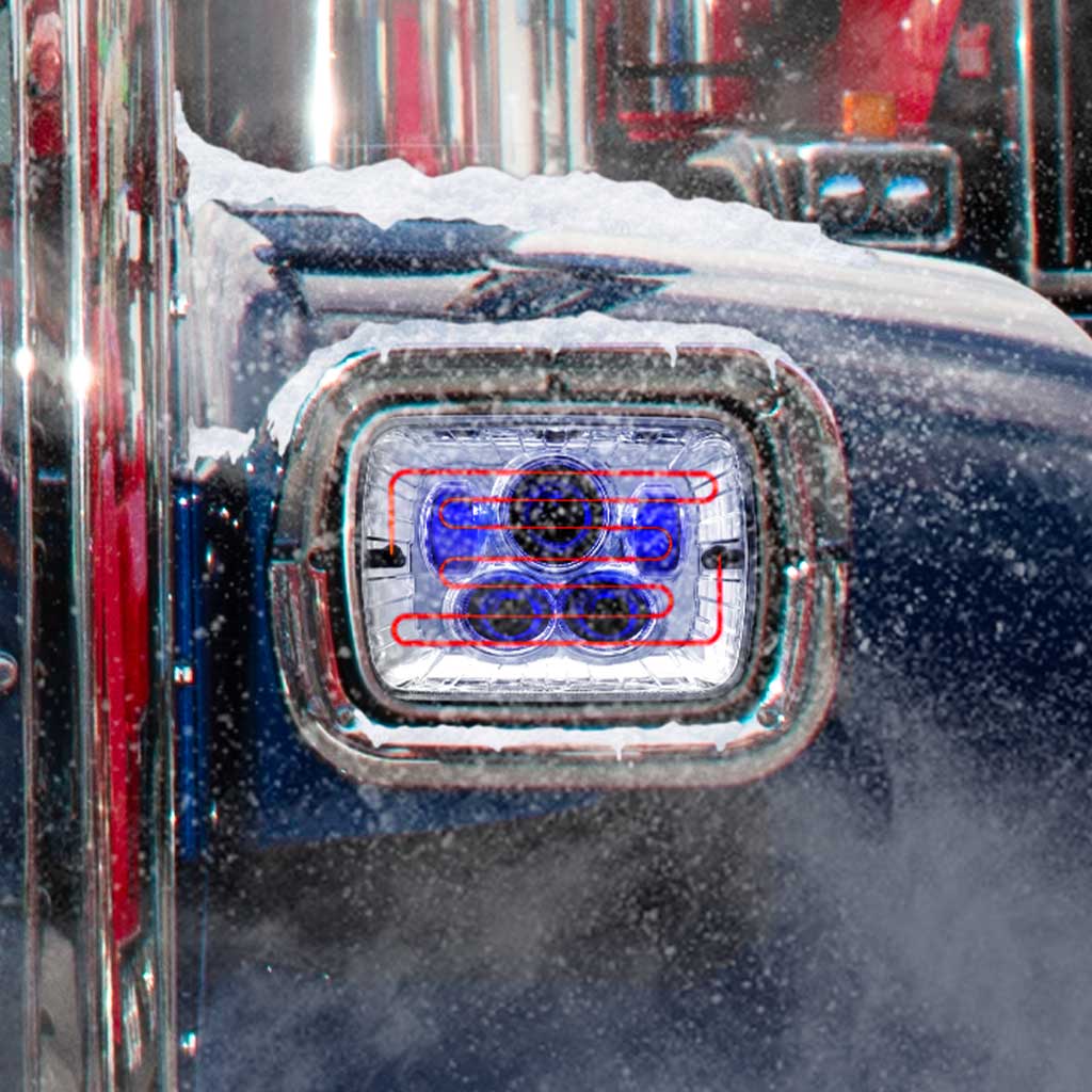 5" x 7" Heated LED Projector Headlight - Combination High & Low Beam | 4000 Lumens - Thumbnail 6