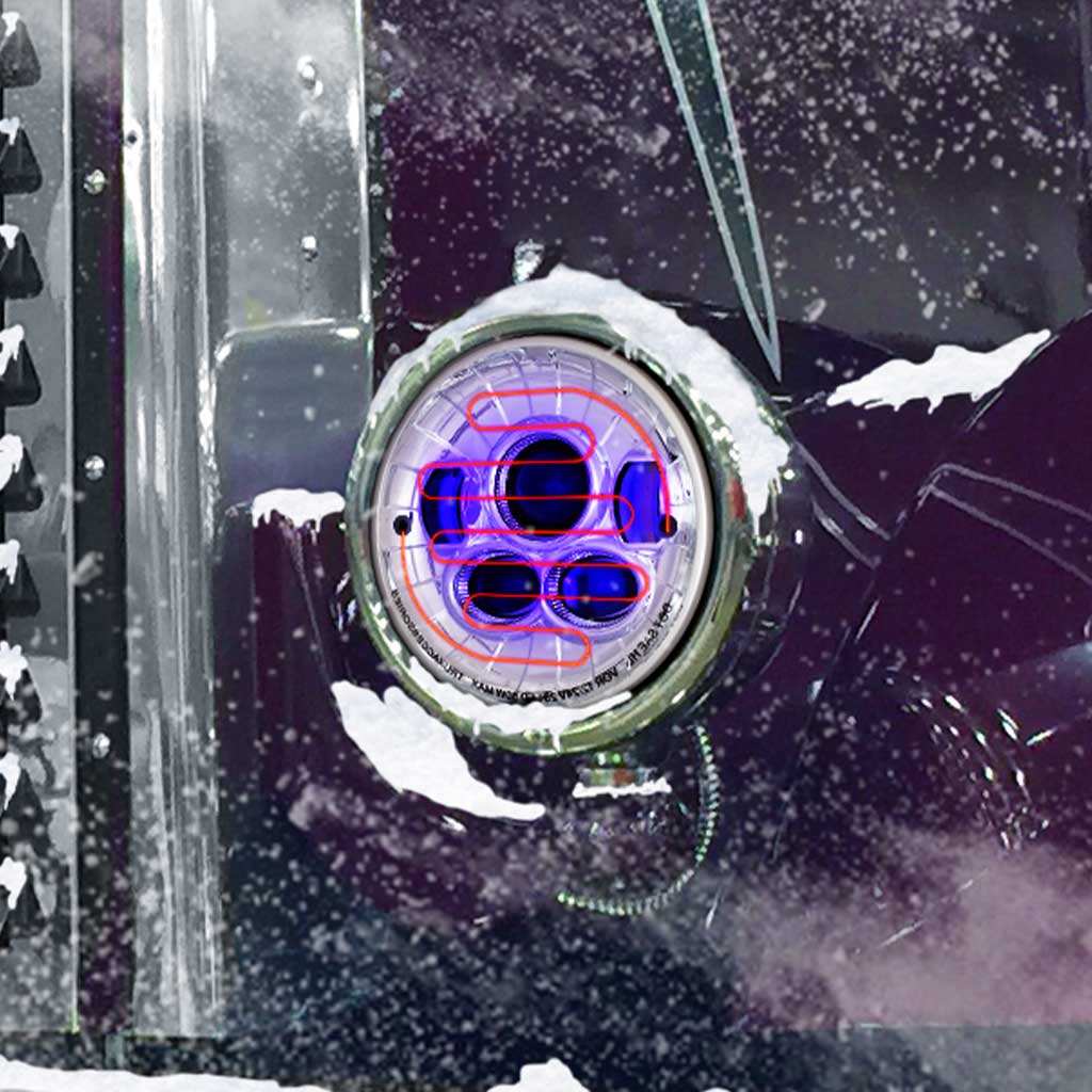 7" Heated LED Projector Headlight - Combination High & Low Beam | 6200 Lumens - Thumbnail 4