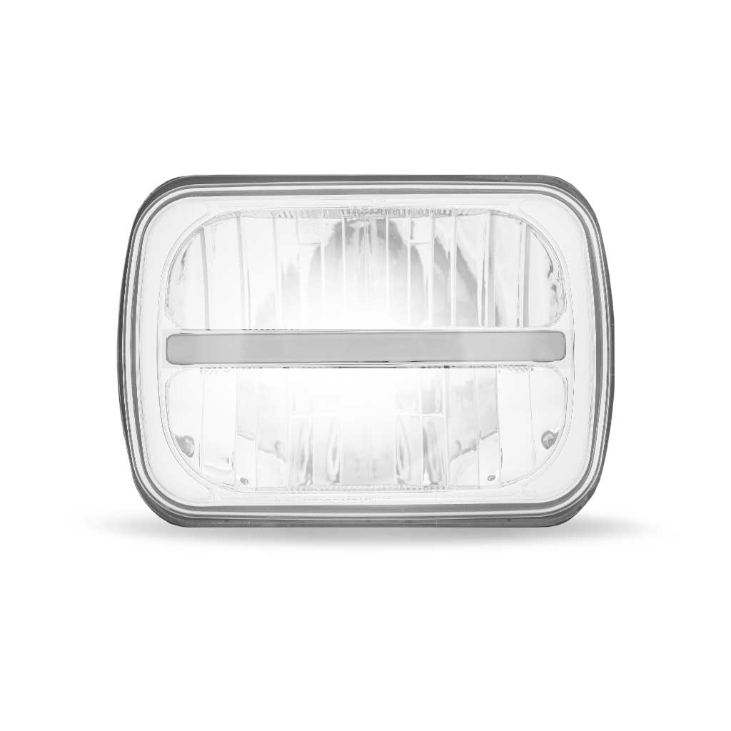 5" x 7" LED Reflector Headlight with Glow Position LED Accent - Combination High & Low Beam | 2200 Lumens