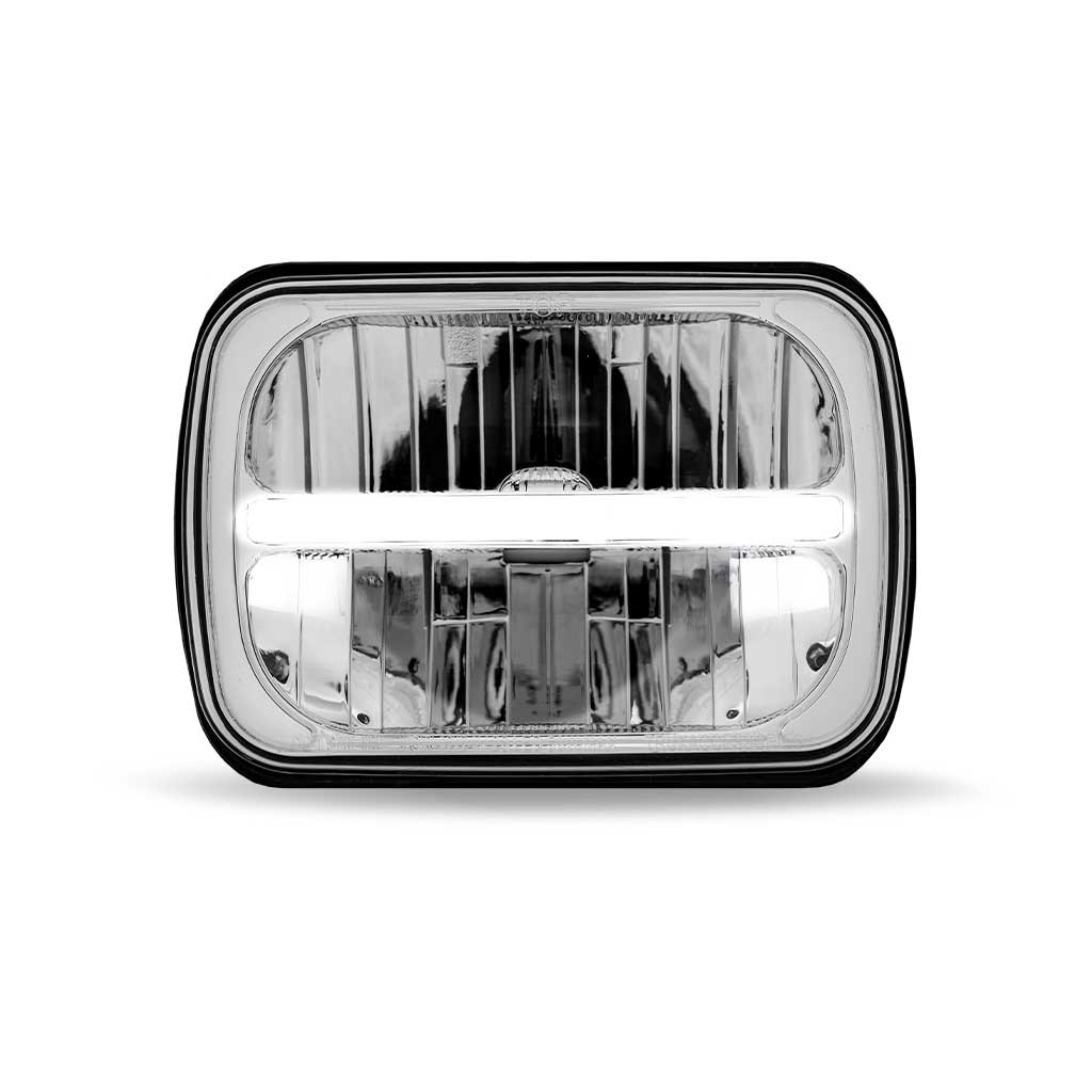 5" x 7" LED Reflector Headlight with Glow Position LED Accent - Combination High & Low Beam | 2200 Lumens - Thumbnail 2