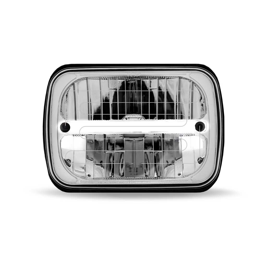 5" x 7" Heated LED Reflector Headlight with Glow Position LED Accent - Combination High & Low Beam | 2200 Lumens - Thumbnail 3