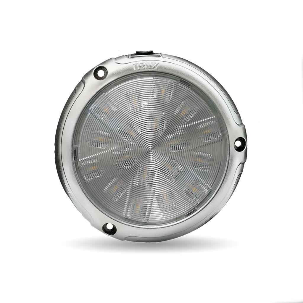 LED Interior Projector Dome 7-Color Cab Light for Peterbilt - Chrome - Thumbnail 5
