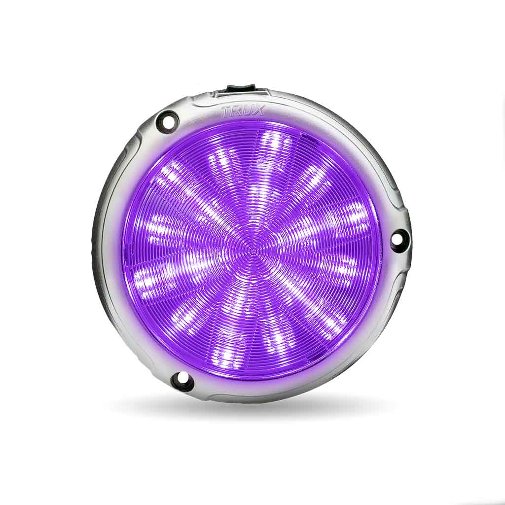 LED Interior Projector Dome 7-Color Cab Light for Peterbilt - Chrome - Thumbnail 10