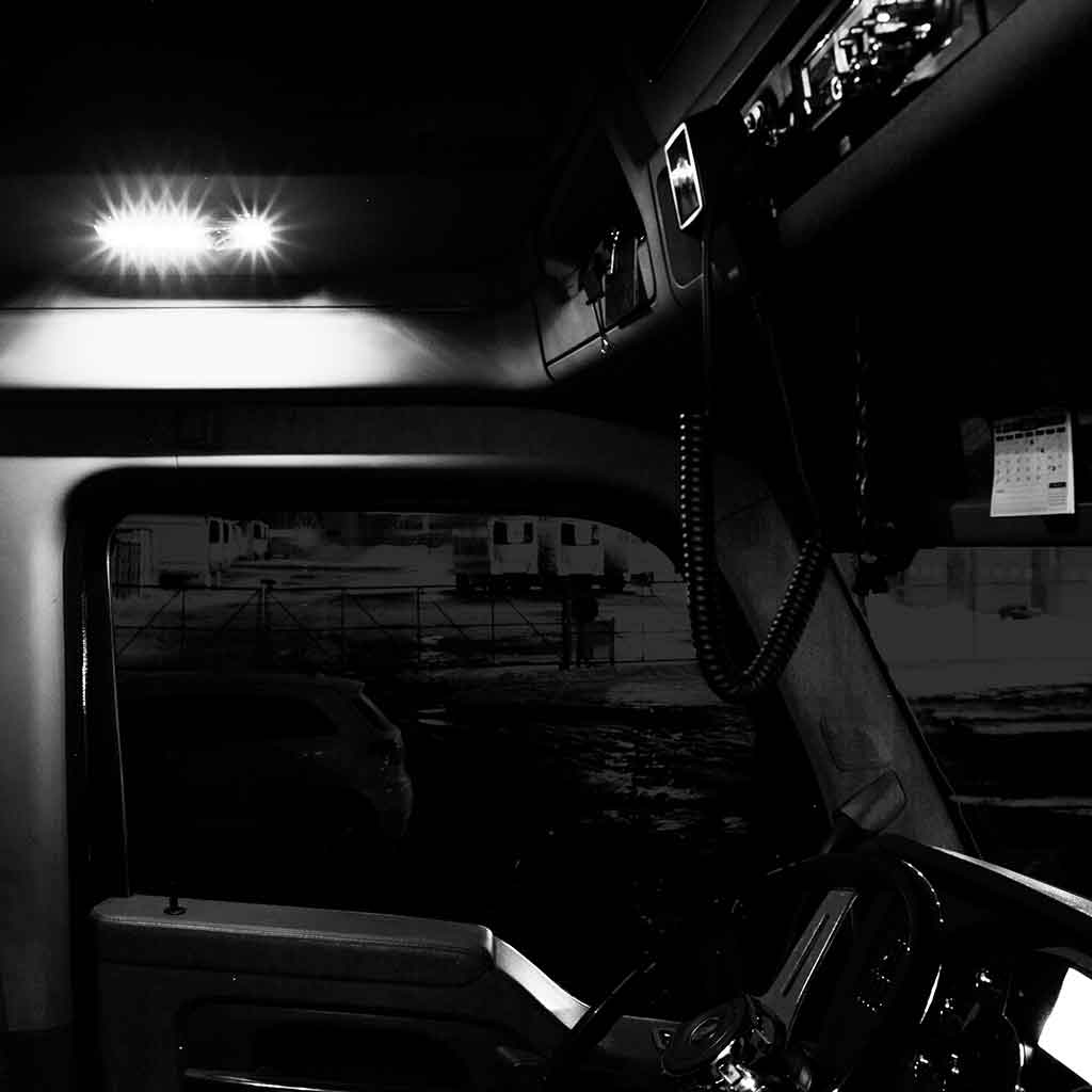 LED Interior Projector Dome & Map 7-Color Cab Light for Kenworth - Chrome - Thumbnail 14