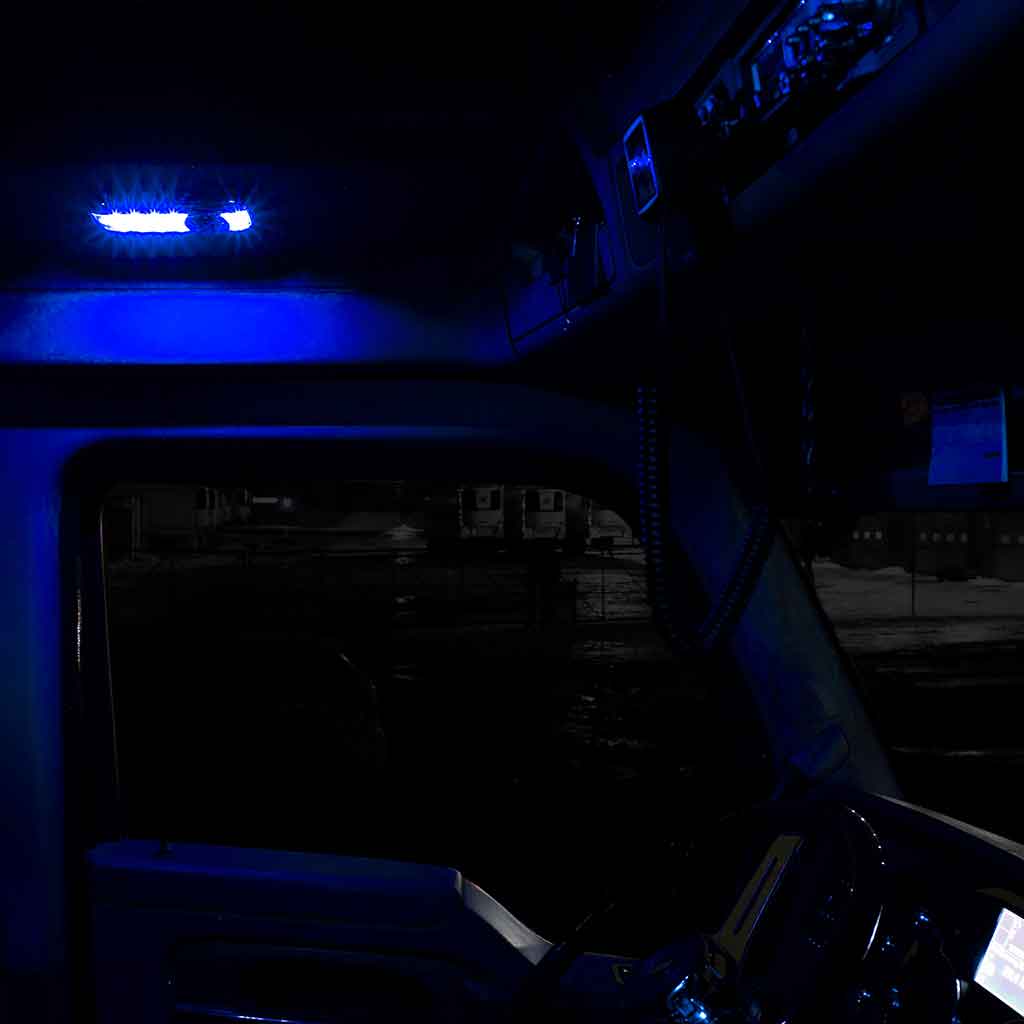LED Interior Projector Dome & Map 7-Color Cab Light for Kenworth - Chrome - Thumbnail 21