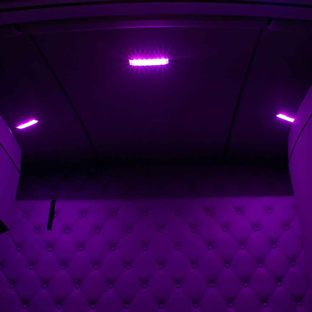 LED Interior Projector Dome 7-Color Cab & Sleeper Light for Kenworth & Peterbilt - Chrome - Thumbnail 15