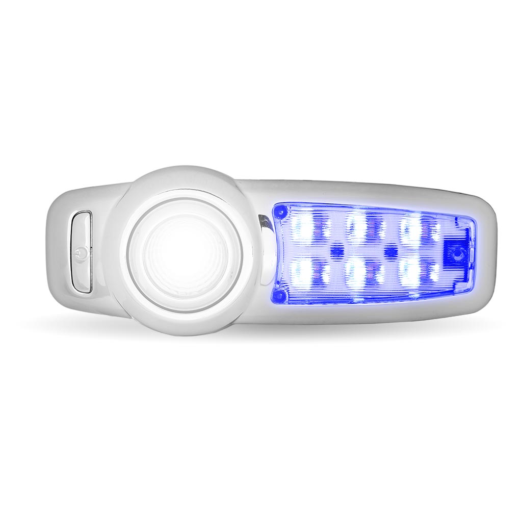 LED Interior Projector Dome & Map 7-Color Cab Light for Peterbilt - Chrome - Thumbnail 6