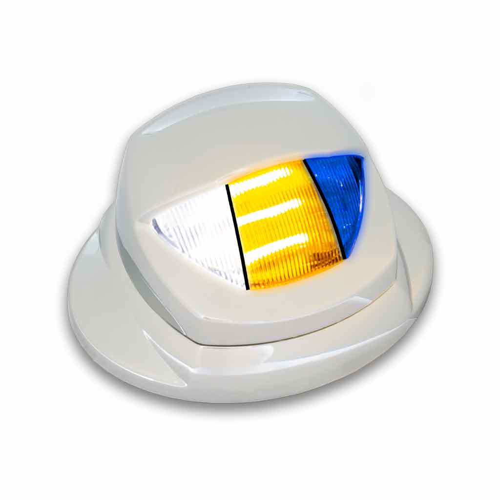 White Courtesy & Amber/Blue Marker Auxiliary Mini Step LED - KW OE Plug - Thumbnail 4