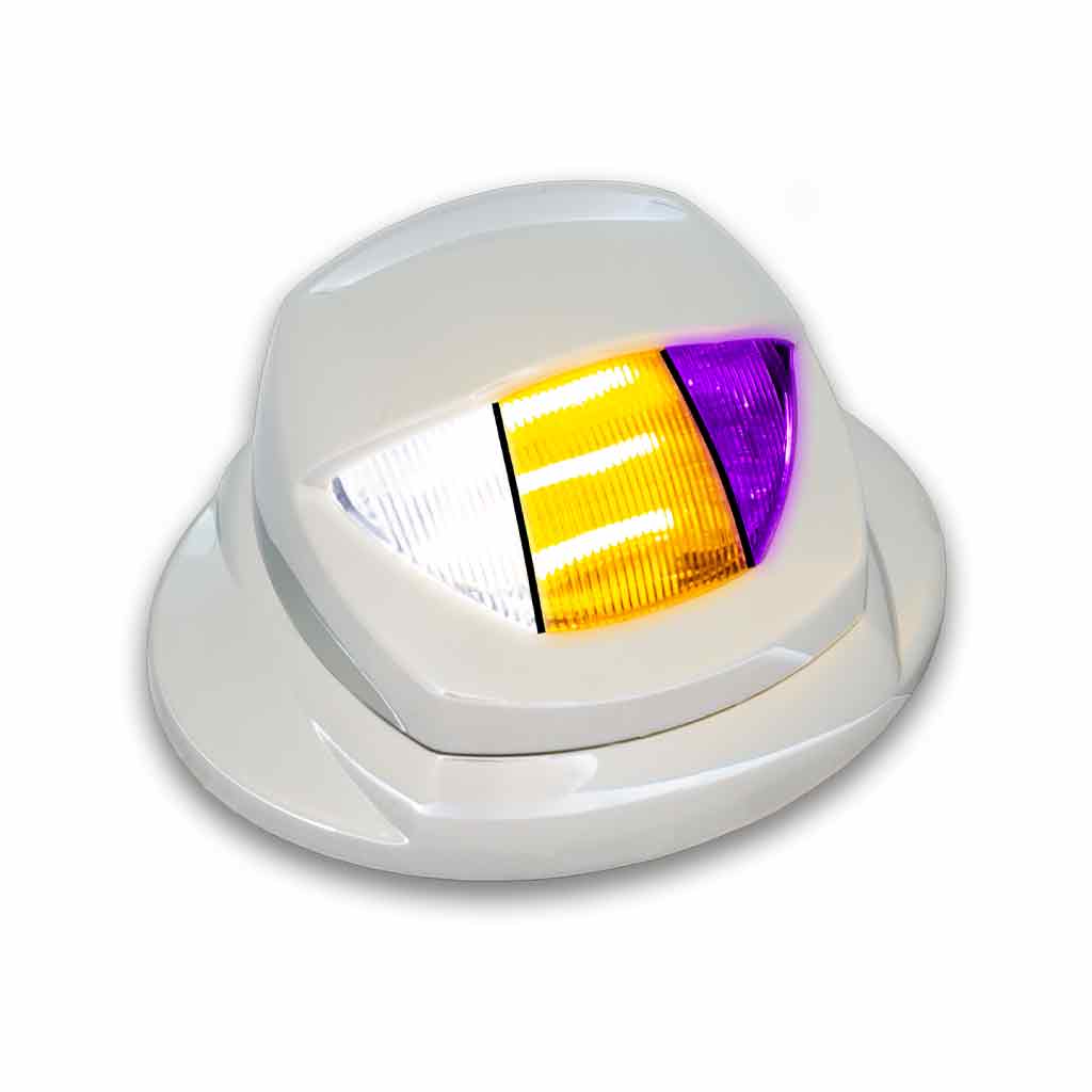White Courtesy & Amber/Purple Marker Auxiliary Mini Step LED - KW OE Plug - Thumbnail 5