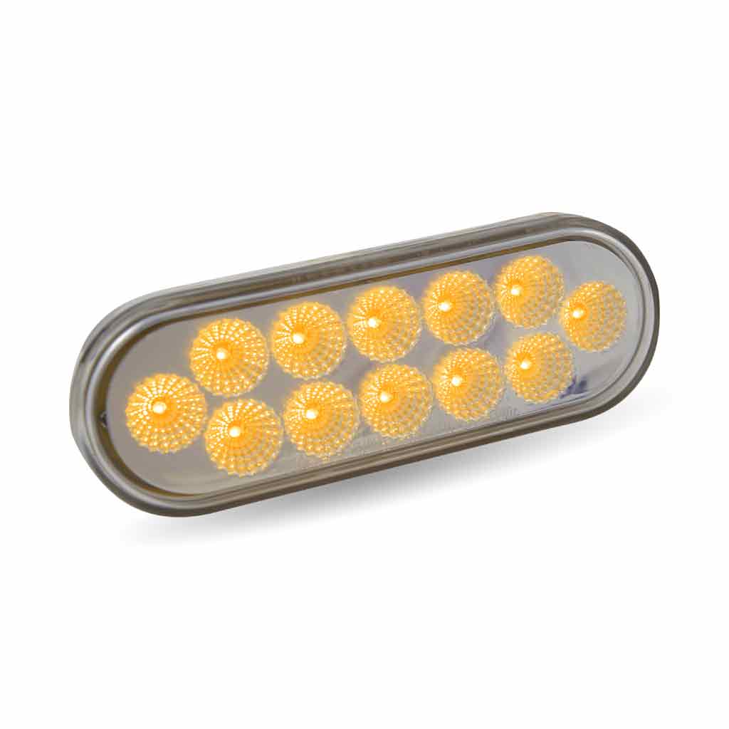 Oval Clear Amber LED Turn Signal & Marker Light - Thumbnail 8