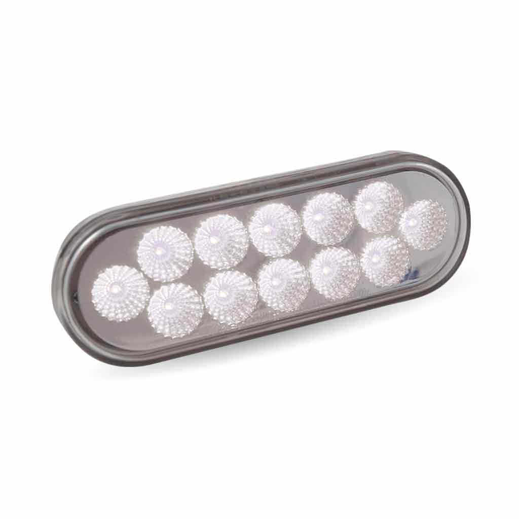 6" Red Stop, Turn & Tail to White Back Up LED Oval Light - 12 Diodes - Thumbnail 5
