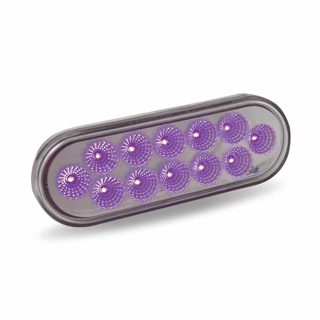 6" Amber Turn & Marker to Purple Auxiliary LED Oval Light - 12 Diodes - Thumbnail 6