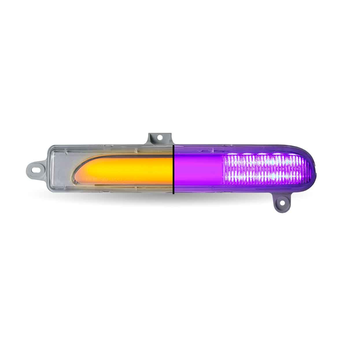 Amber Turn/Sequential & Marker to Purple Auxiliary Peterbilt Headlight Turn Signal LED Light - Driver Side | 25 Diodes - Thumbnail 7