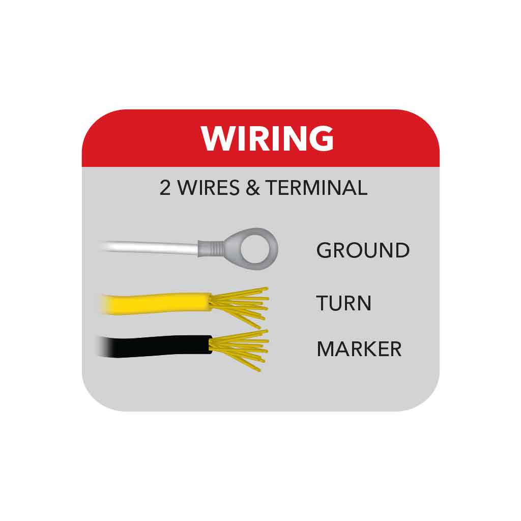 Amber Turn & Marker Peterbilt Fender LED Light - 4 Diodes