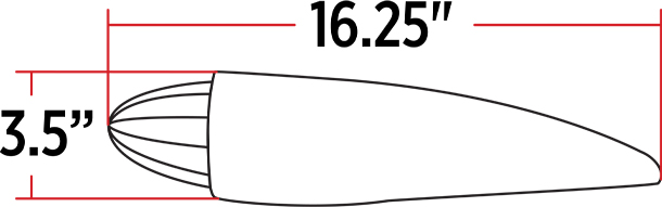 Amber Marker to Pink Auxiliary "Bullet" Style Cab LED Light with Housing - 19 Diodes - Thumbnail 2