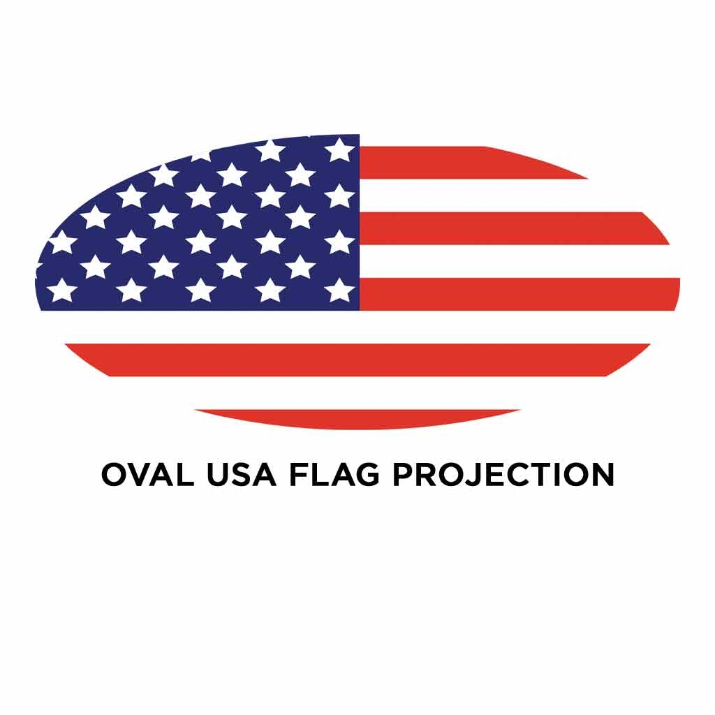 Oval USA Flag Projector LED Door Light for Peterbilt & Kenworth - Passenger Side - Thumbnail 4