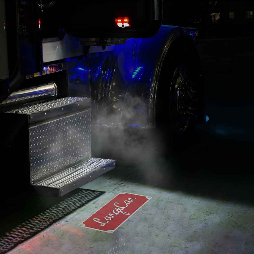 "Largecar" Projector LED Door Light for Peterbilt & Kenworth - Passenger Side - Thumbnail 4