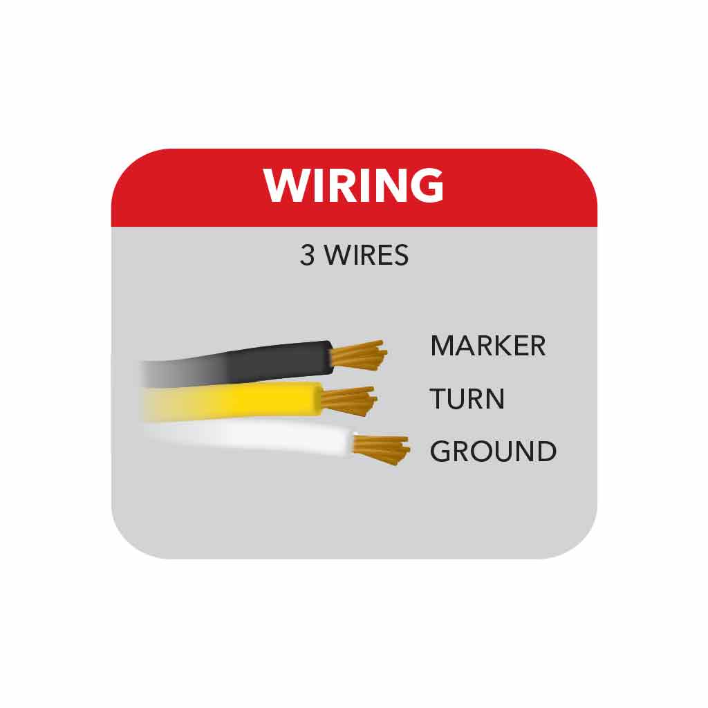 Clear Amber Turn & Marker Peterbilt Headlight Turn Signal LED Light - 24 Diodes - Thumbnail 3