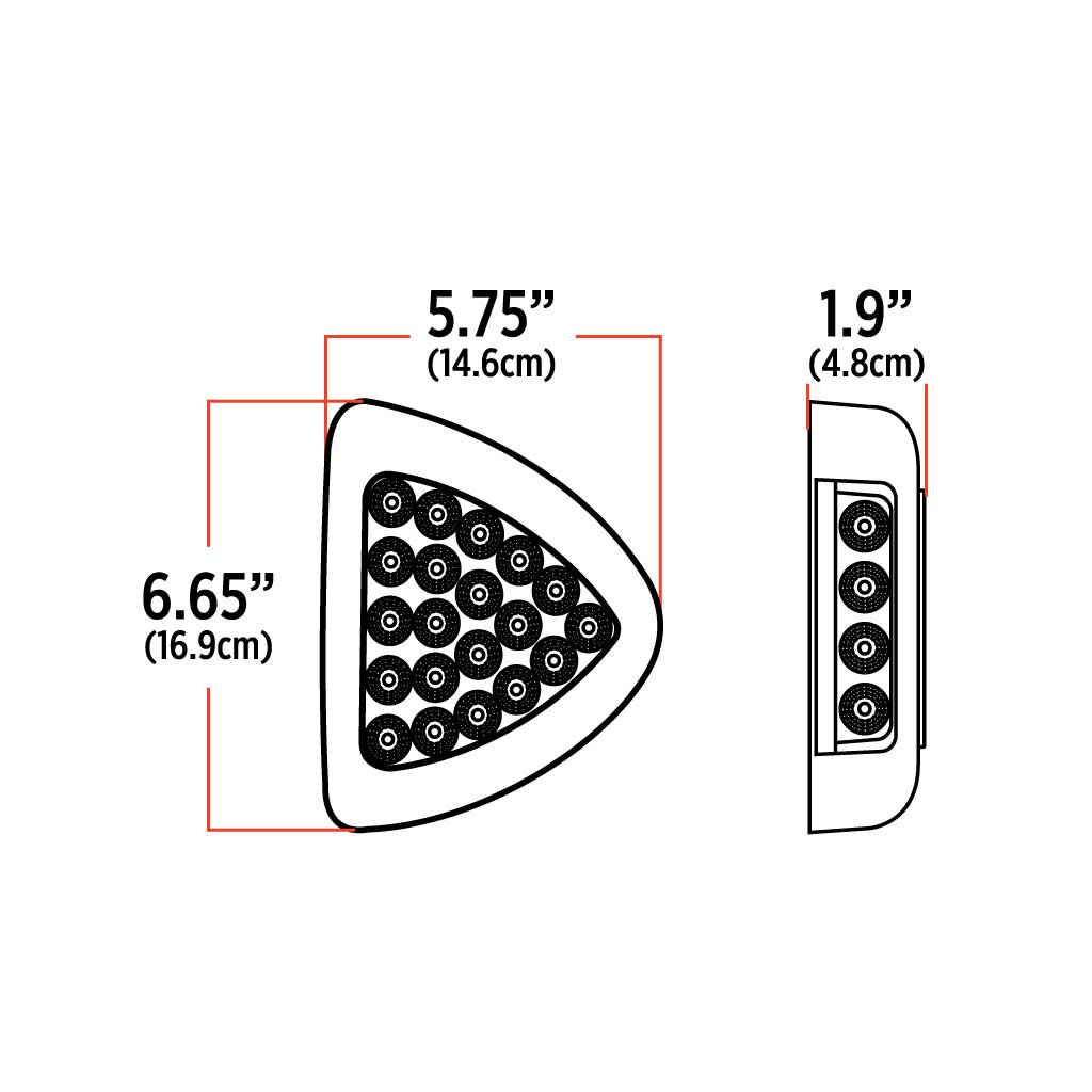 Amber Turn & Marker to Blue Auxiliary Peterbilt Headlight Turn Signal LED Light - 24 Diodes - Thumbnail 8