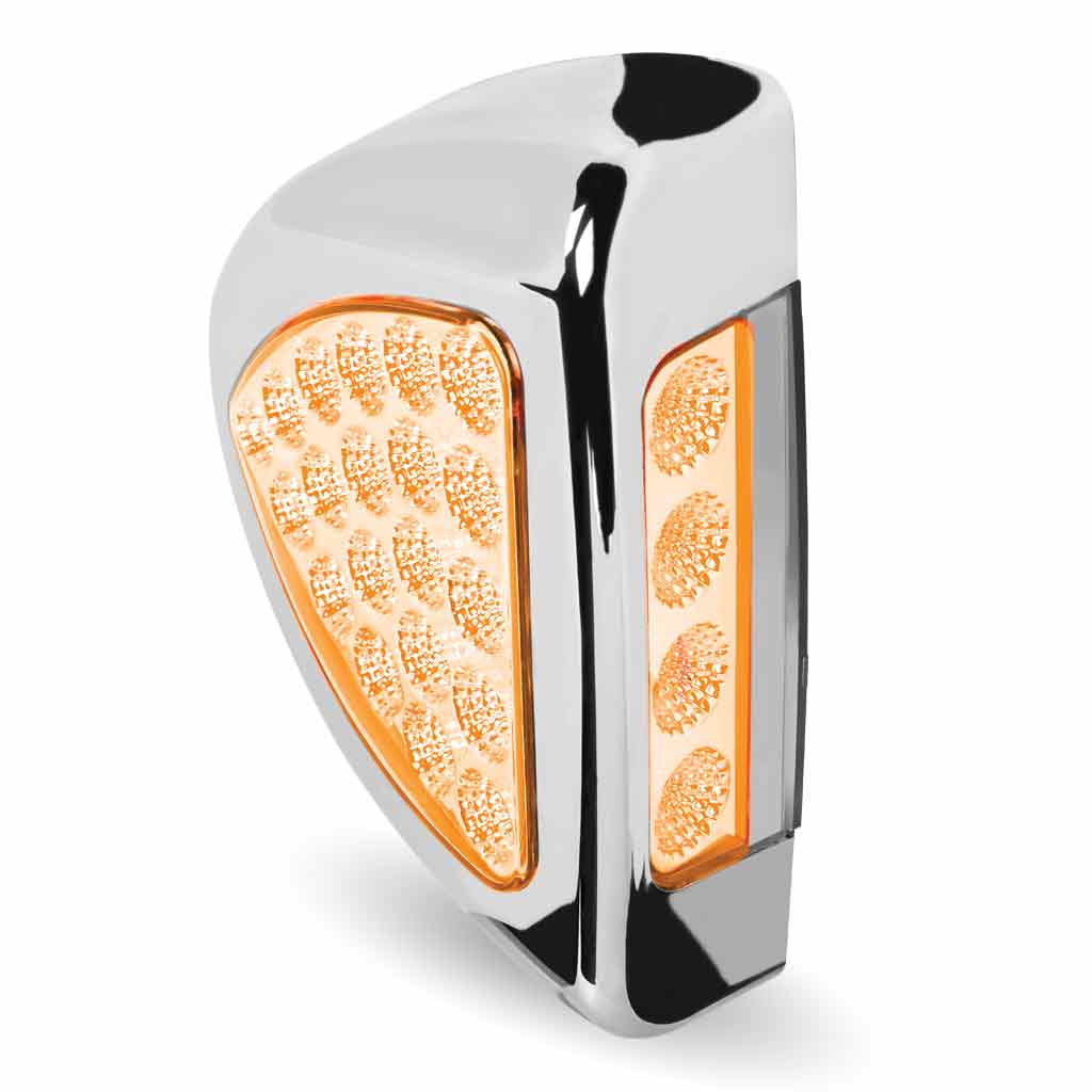 Amber Turn & Marker Green Auxiliary Peterbilt Headlight Turn Signal LED Light - 24 Diodes - Thumbnail 6