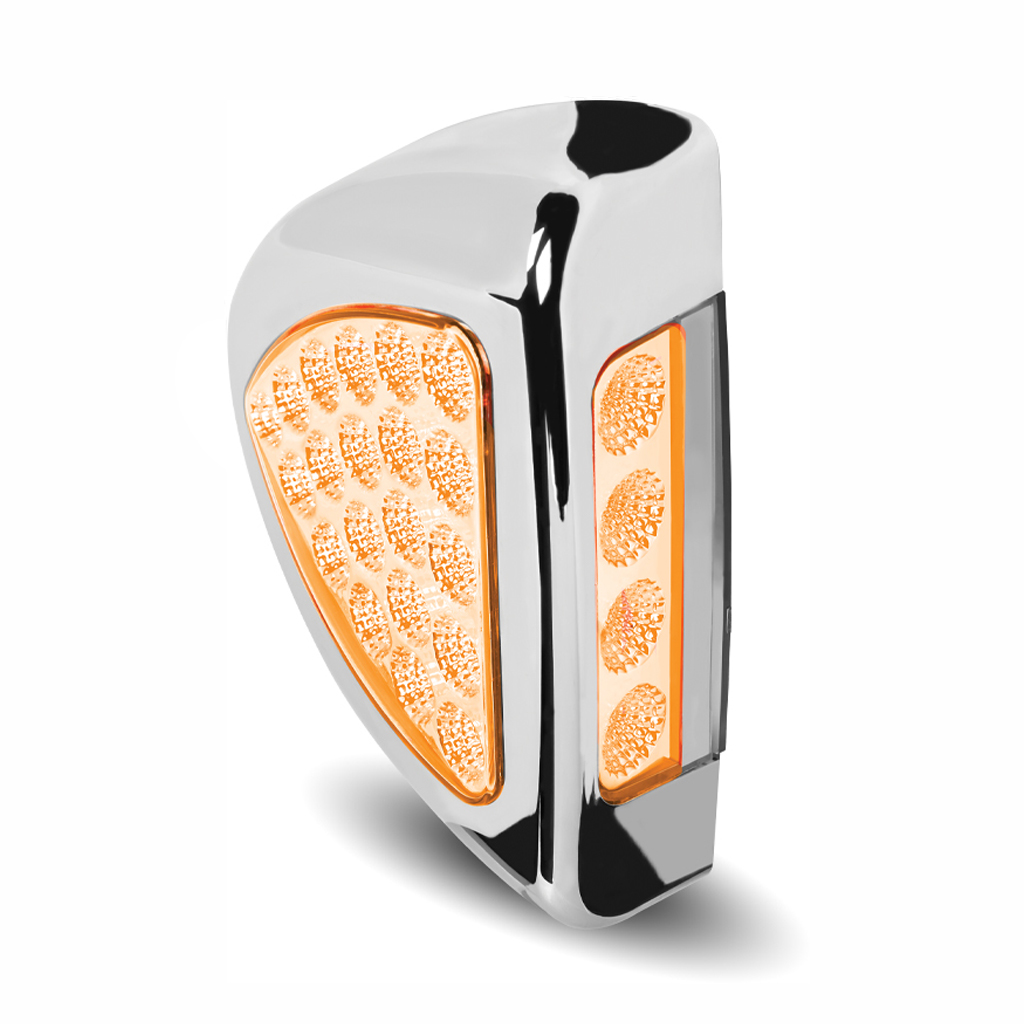 Amber Turn & Marker to Pink Auxiliary Peterbilt Headlight Turn Signal LED Light - 24 Diodes - Thumbnail 4