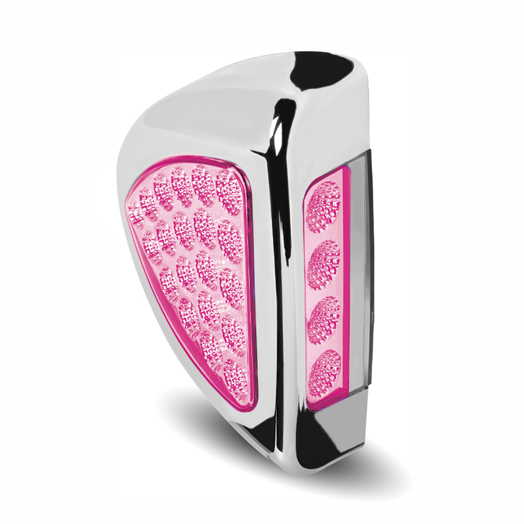 Amber Turn & Marker to Pink Auxiliary Peterbilt Headlight Turn Signal LED Light - 24 Diodes - Thumbnail 5