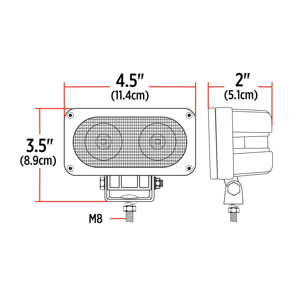 2.5" x 4.5" Mini LED Work Lamp with High Power Performance - Super Powered Spot Beam | 2400 Lumens - Thumbnail 3