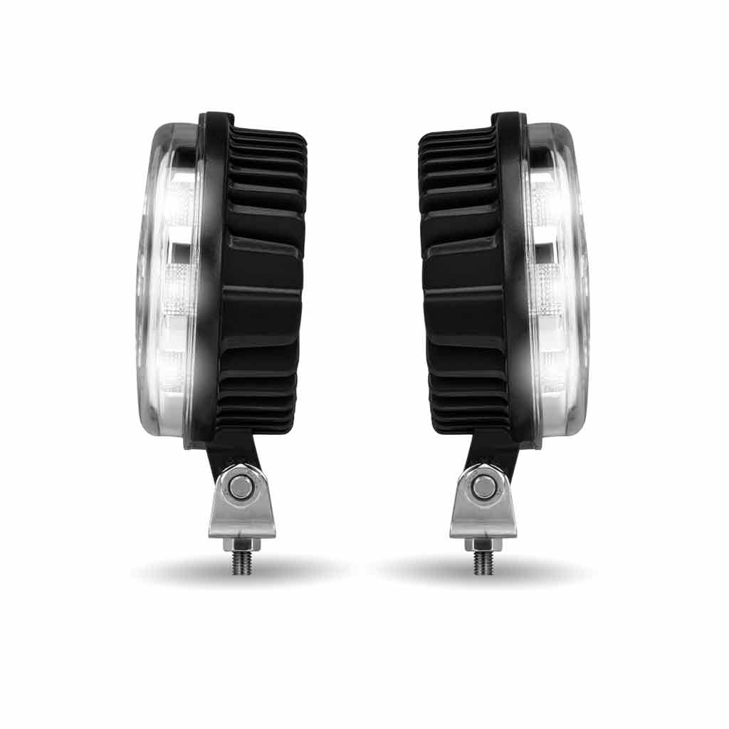 4.5" Radiant Series Round LED Work Lamps with Maximum Light Output (Pair) - Combination Spot & Flood Beam | 4300 Lumens (Each) - Thumbnail 3
