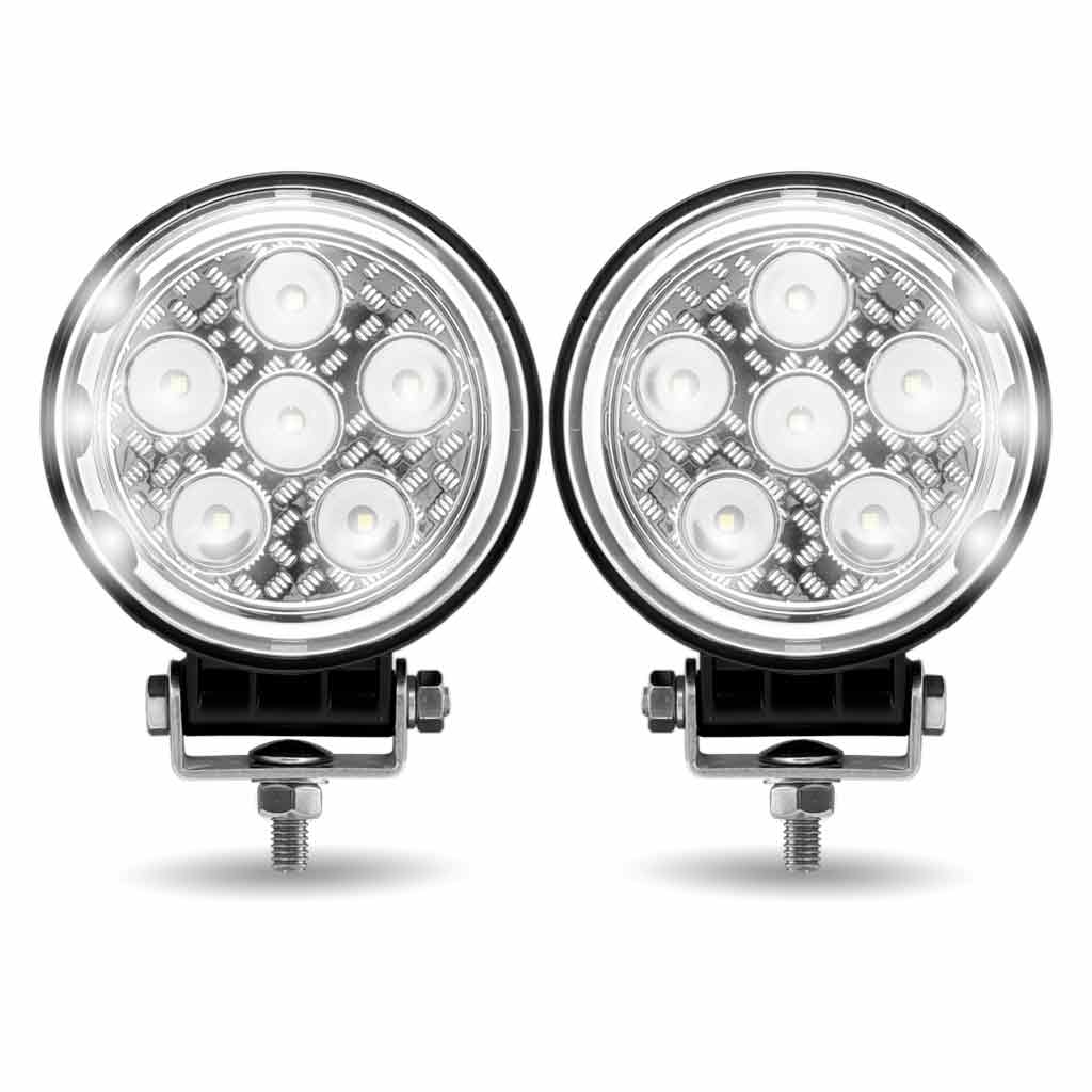 4.5" Radiant Series Round LED Work Lamps with Maximum Light Output (Pair) - Combination Spot & Flood Beam | 4300 Lumens (Each) - Thumbnail 7