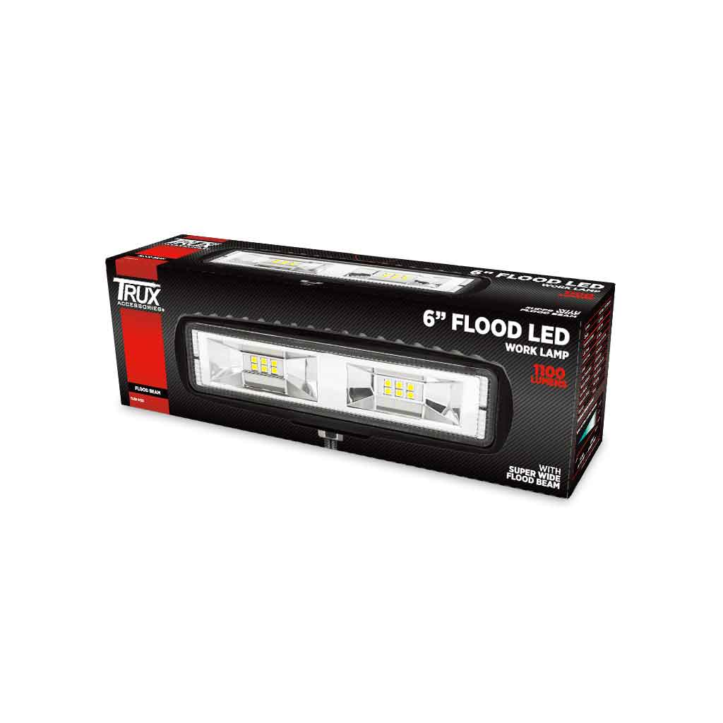 6" Rectangle LED Work Lamp with High Power Performance - Super Wide Flood Beam | 1100 Lumens - Thumbnail 6