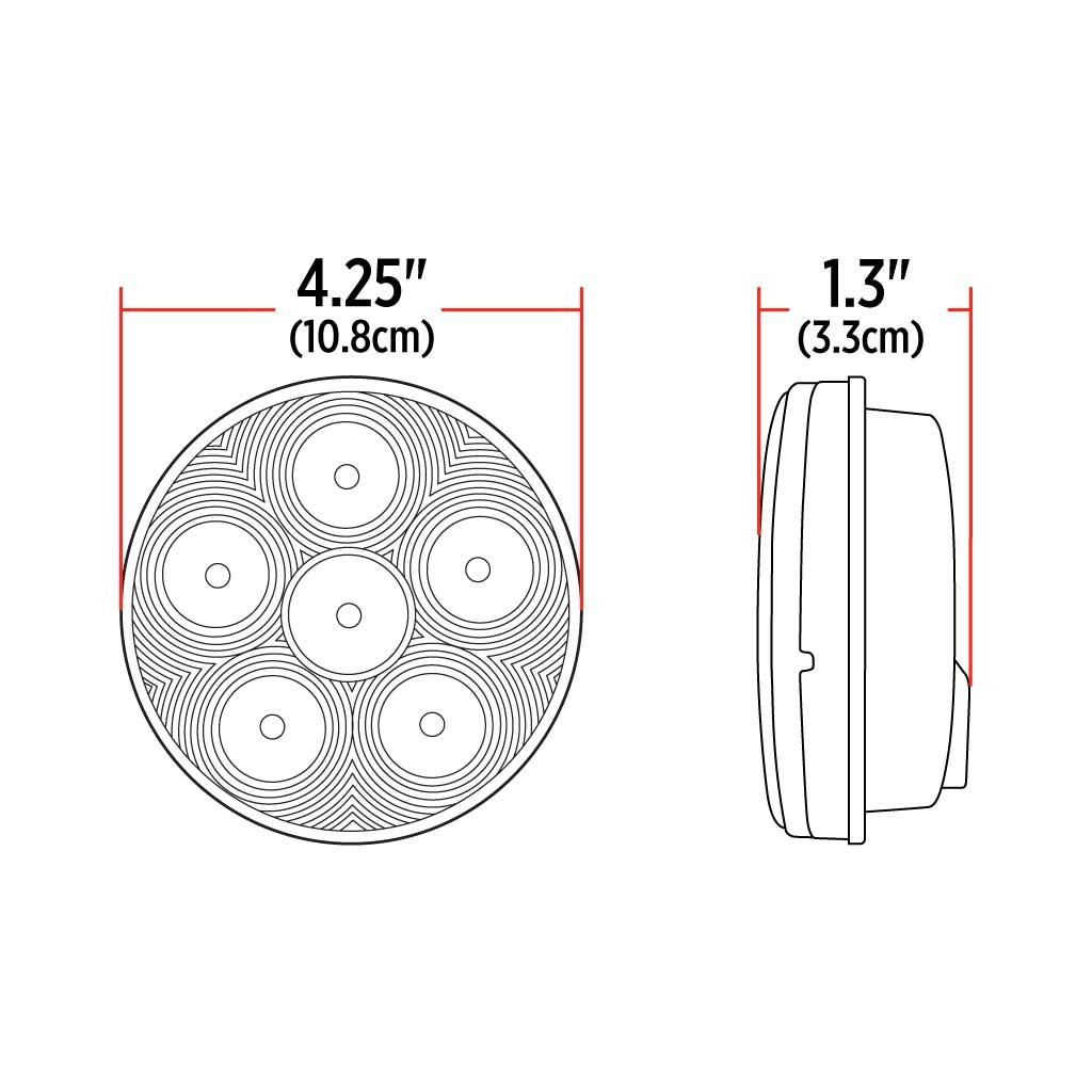 4" Grommet Mount Round LED Work Lamp - Flood Beam | 660 Lumens - Thumbnail 4