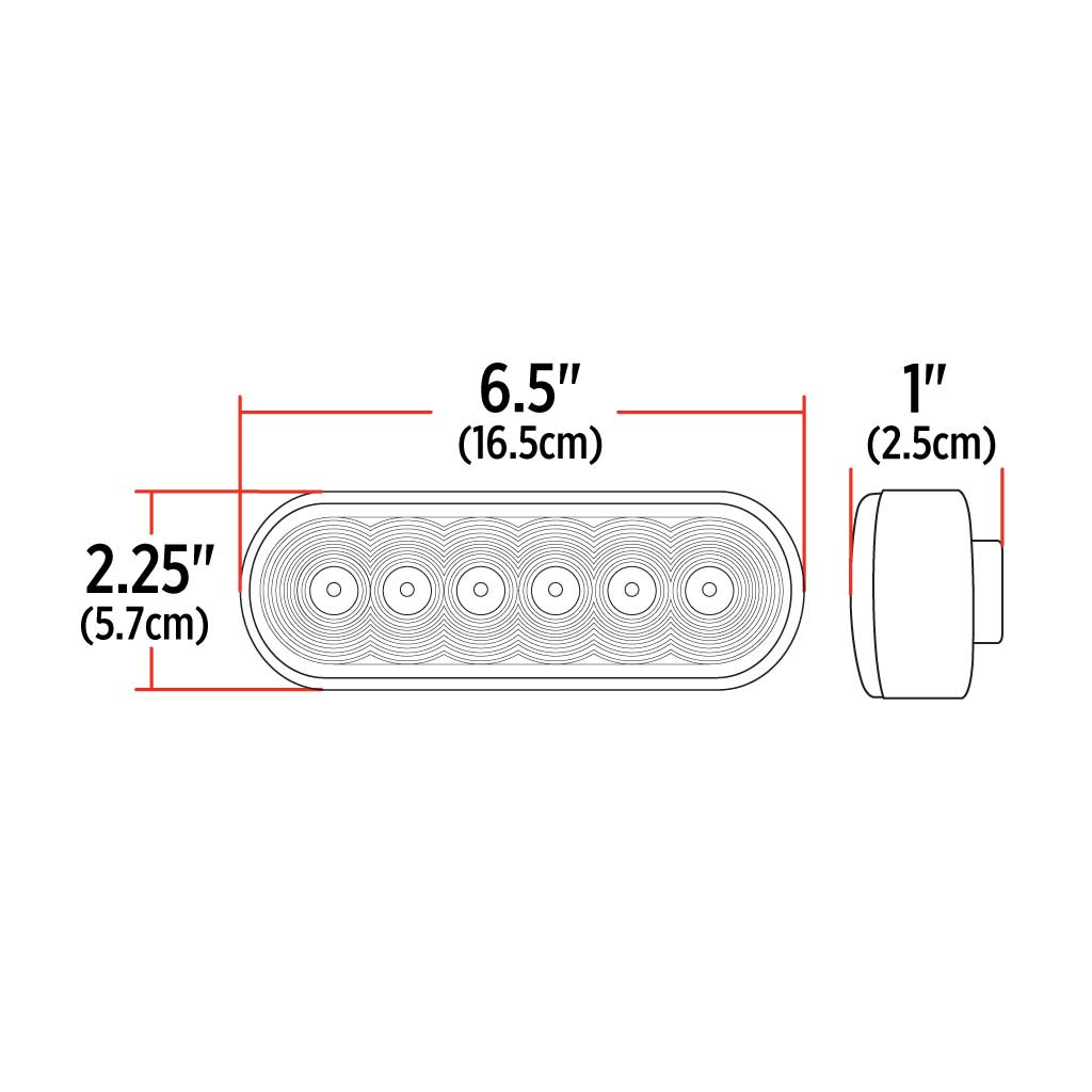 6" Grommet Mount Oval LED Work Lamp - Flood Beam | 660 Lumens - Thumbnail 5