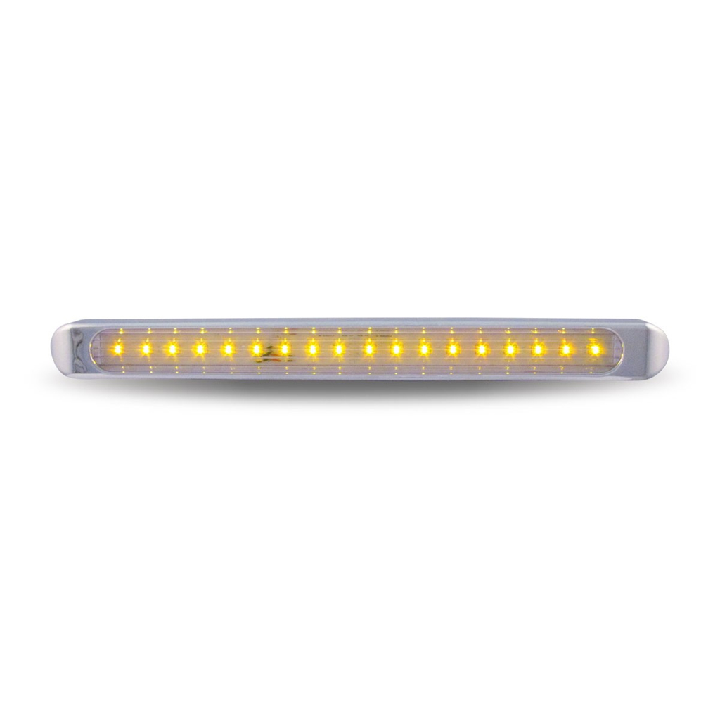17" Amber LED Chrome Auxiliary Strip (12 Diodes)