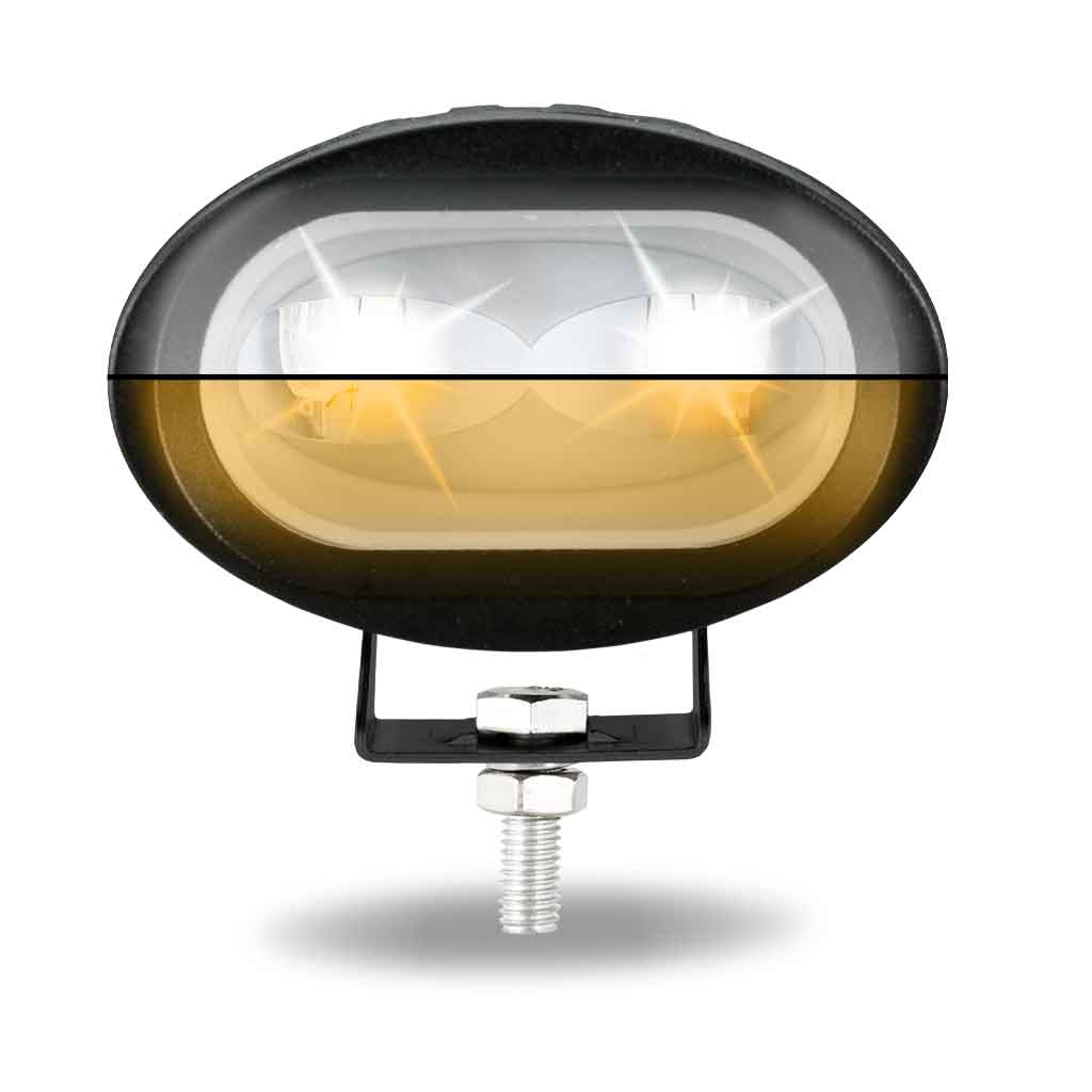 Dual Color Series White/Amber LED Heavy Duty Work Lamp with Dual Color Function - Spot Beam | 1000 Lumens - Thumbnail 4