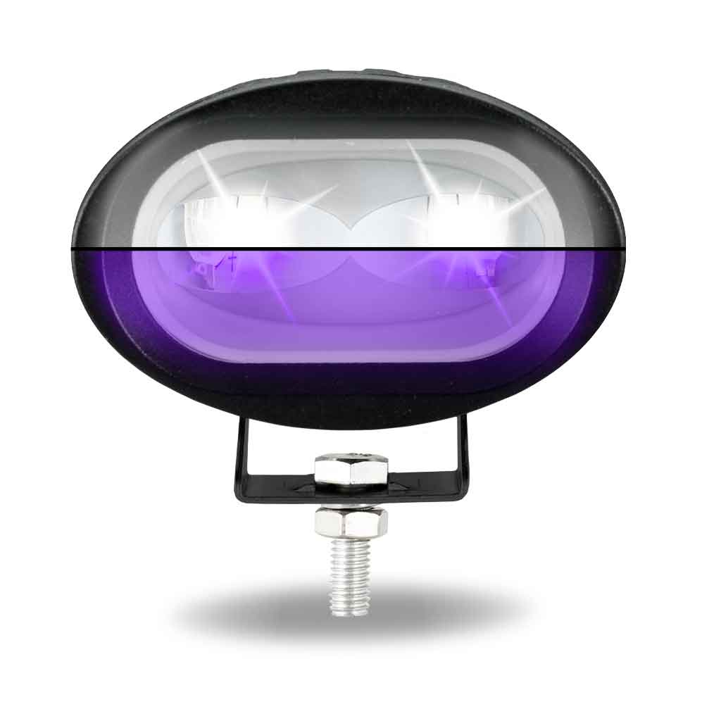 Dual Color Series White/Purple LED Heavy Duty Work Lamp with Dual Color Function - Spot Beam | 1000 Lumens - Thumbnail 4