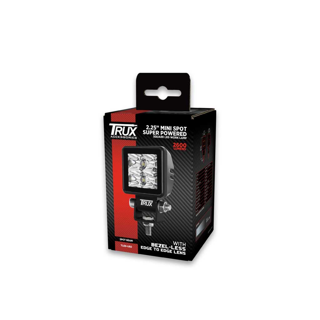 2.25" Mini Bezel-Less LED Work Lamps with Modern Design & High Power Performance - Spot Beam | 2600 Lumens