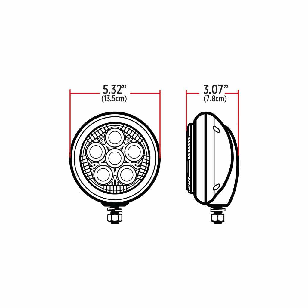 5" Legacy Series Chrome LED Work Lamp with Sleek Housing - Spot Beam | 2000 Lumens - Thumbnail 4