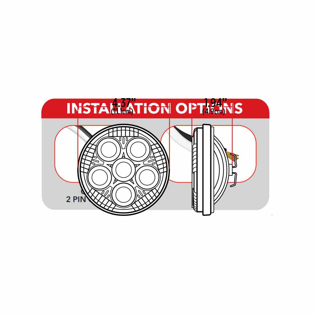 Legacy Series Chrome LED Work Lamp for 4411 Replacement - Spot Beam | 2000 Lumens - Thumbnail 2