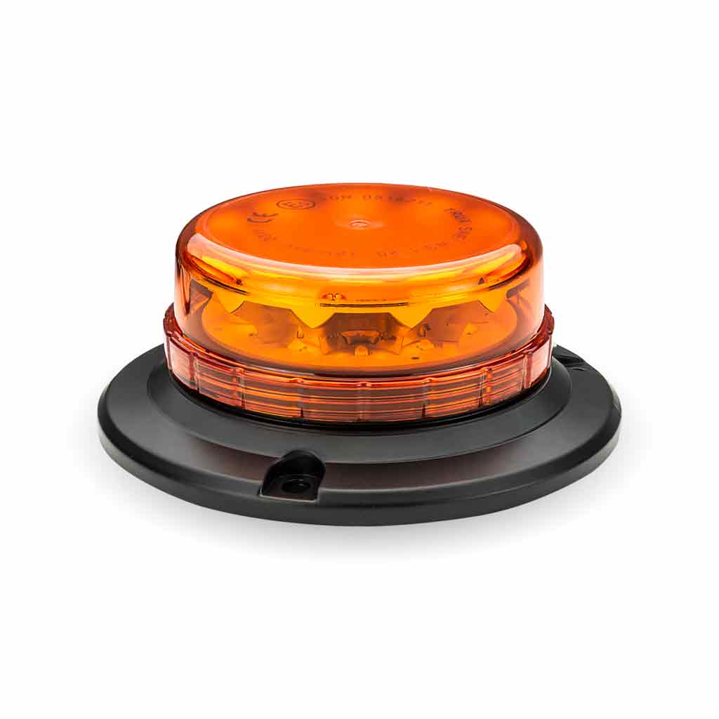 Class 1 Beacon Low Profile Permanent Mount LED Warning Mount - Amber | 36 Flash Patterns - Thumbnail 2